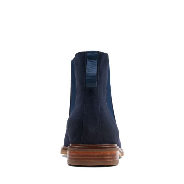 Clarks Mens Clarkdale Gobi Chelsea Boots Navy | UK-7539612